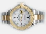 Replica Rolex Yachtmaster 2-Tone White MOP Diamond Markers Watch